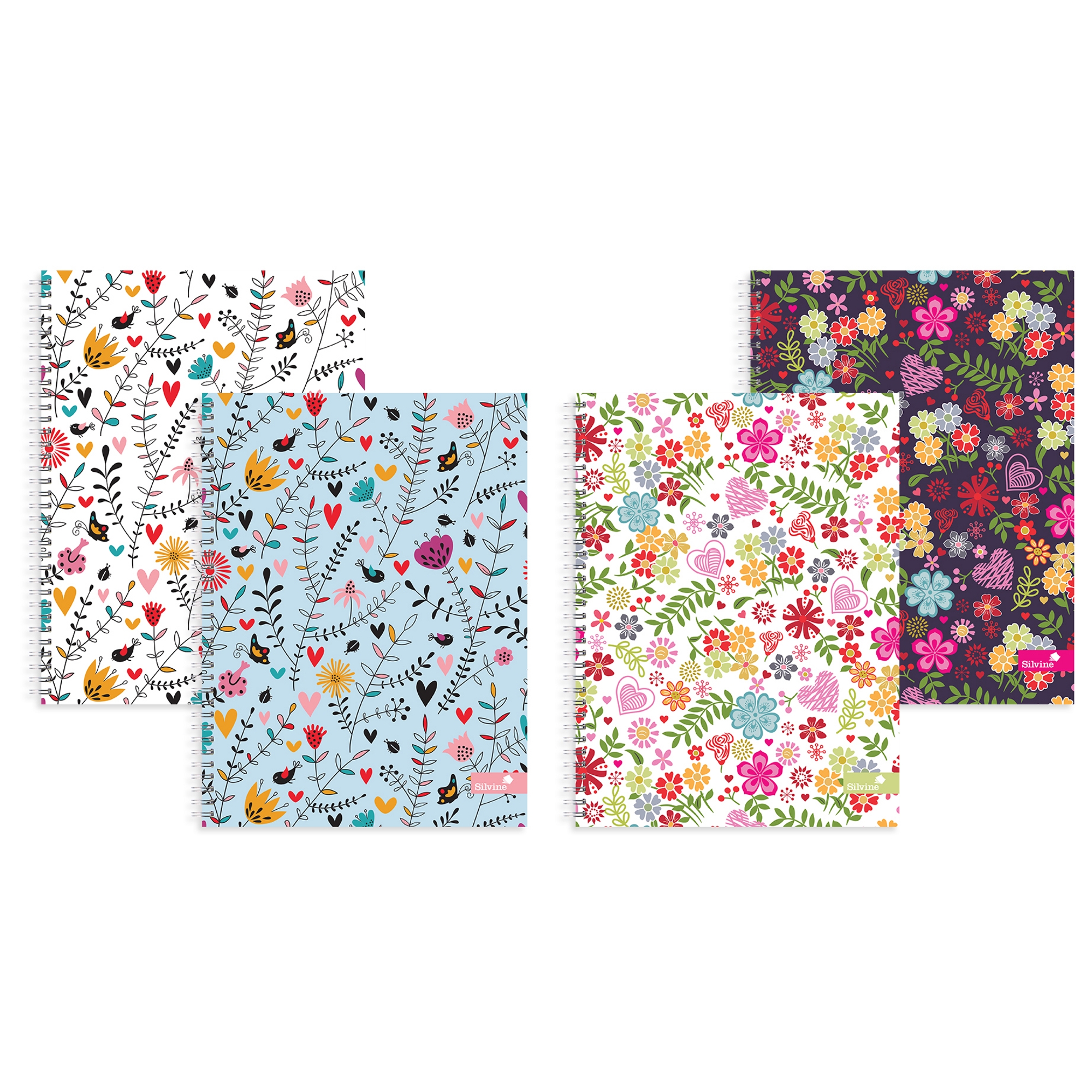 A4 Floral Notebook Assorted - Pack of 4